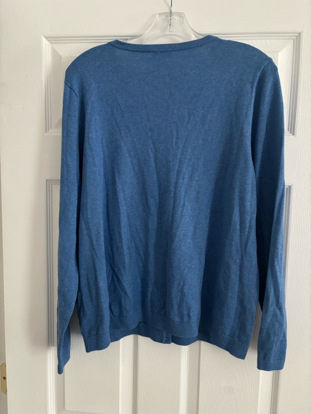 Talbots Charming Blue Crewneck Cardigan, Size XL, EUC - Picture 4 of 5